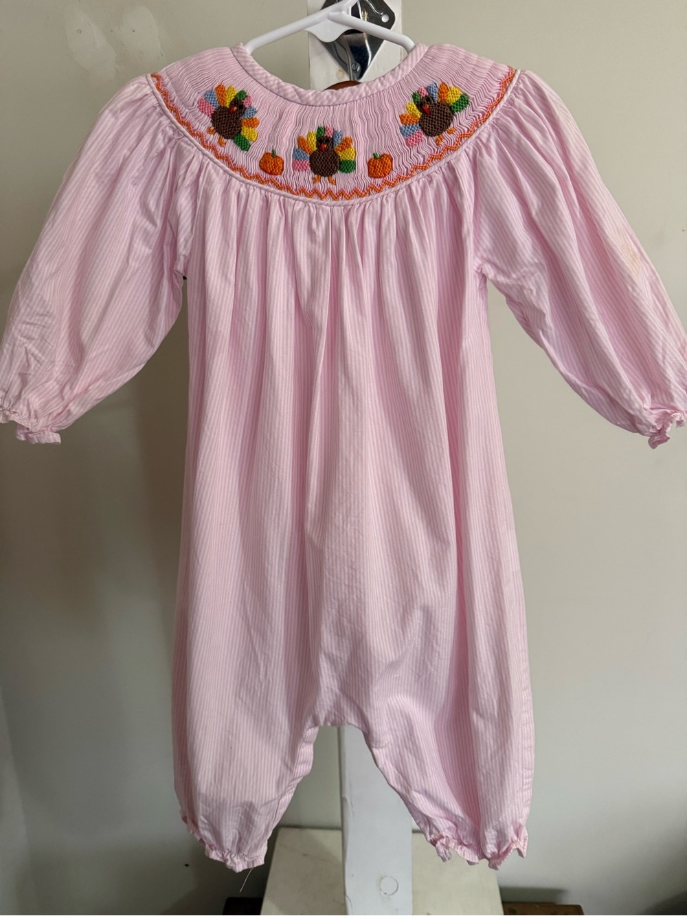 Cecil and Lou Smocked Thanksgiving Bubble Romper